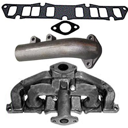 Aic Replacement Parts VT329 VT286 Exhaust Manifold w Elbow & Gaskets Fits Case IH VA VAC VAC-11 VAO VT329-ELBOW-GASKET